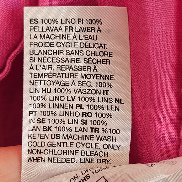 & Other Stories Stockholm Atelier Pink 100% Linen Wrap Mini Dress EUR 36 US 4 S - Picture 6 of 9